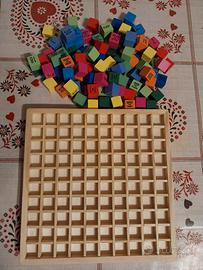 Gioco delle tabelline in legno