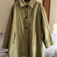 Cappotto da donna in panno di colore verde