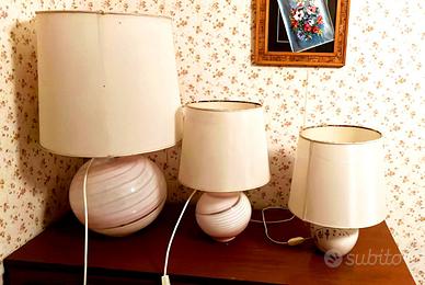 3 Lampade Lumi da Comodino Tavolo MURANO - Vintage