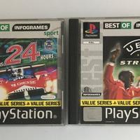 Le Mans 24 hours + UEFA striker PS Playstation PAL