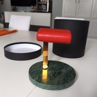 Espositore Orologi Marmo Verde e Pelle