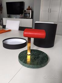 Espositore Orologi Marmo Verde e Pelle