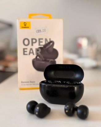 Cuffie Bluetooth Baseus Bass 15 Clip open-ear Neri
