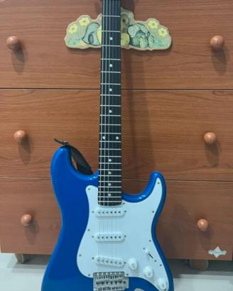 chitarra blu elettrico