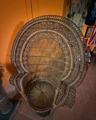 Poltrona Pavone Vintage XL in Rattan/Vimini