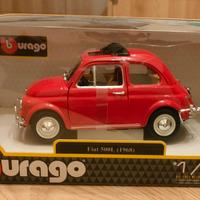 Burago Fiat 500 (1968) die cast metal 1/24