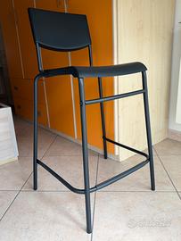 Sgabello alto moderno nero