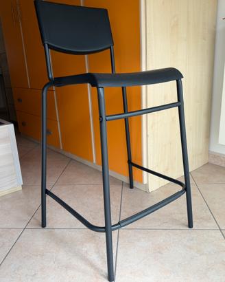 Sgabello alto moderno nero