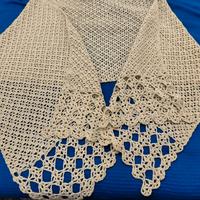 Scialle laminato 180 cm color Platino in lana 