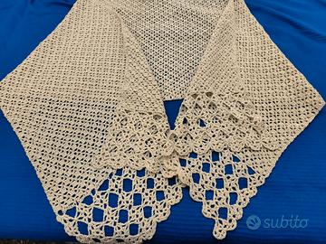 Scialle laminato 180 cm color Platino in lana 