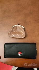 portafoglio + borsellino portamonete pelle nuovi