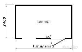 Box Prefabbricato Coibentato Monoblocco 6 x 2,4 mt