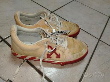 scarpe off white vulcanized in camoscio 