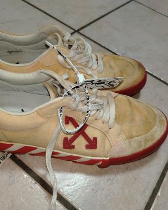 scarpe off white vulcanized in camoscio 