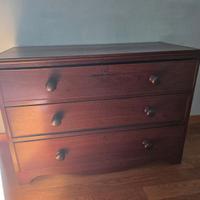 Cassettiera 3 cassetti in legno