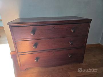 Cassettiera 3 cassetti in legno