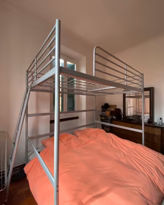 Letto a soppalco con materasso una piazza e mezza