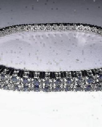 BRACCIALE TENNIS ORO 18kt. CON ZAFFIRI NATURALI