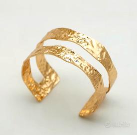 Bracciale regolabile donna acciaio stile etnico 