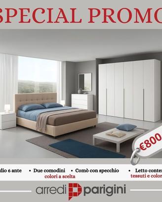Camera + letto matrimoniale contenitore - PROMO 30