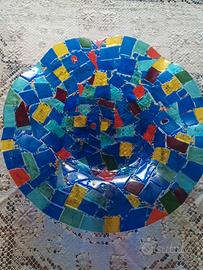 grande centrotavola 45 cm mosaici in vetrofusione