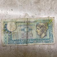 Banconota da 500 lire 1974