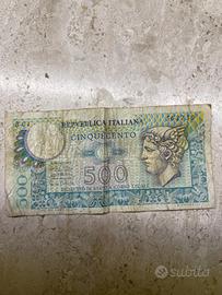 Banconota da 500 lire 1974