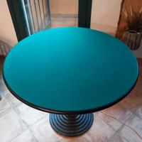 Tavolo tondo da gioco panno verde ,diametro 1 m
