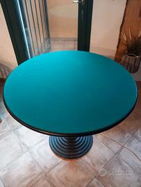Tavolo tondo da gioco panno verde ,diametro 1 m