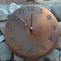 Orologio di RAME ricavato da un padellino