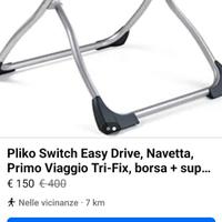 Carrozzina completa anche di alzatina