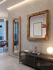 Specchi con  cornice in legno stile moderno 