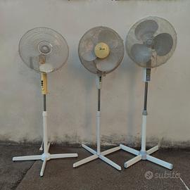 tre ventilatori bianchi regolabili diametro 60 cm