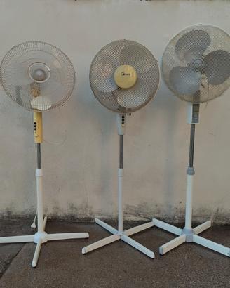 tre ventilatori bianchi regolabili diametro 60 cm