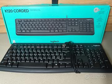 Logitech K120 Corded – NUOVA – Mai Usata con Scato