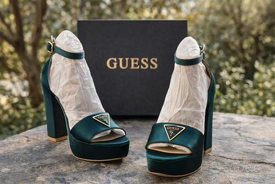 tacchi alti Guess color verde scuro tg 40