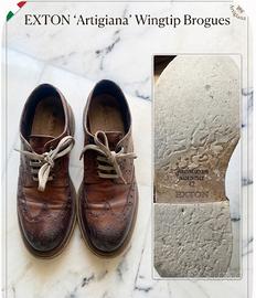 scarpe stringate exton in pelle –