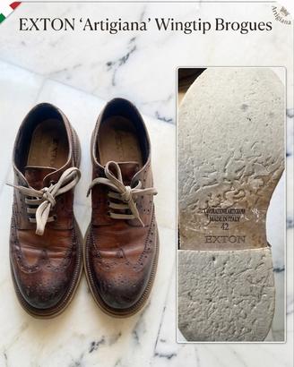 scarpe stringate exton in pelle –