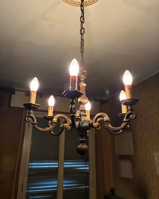 Lampadario vintage metallo