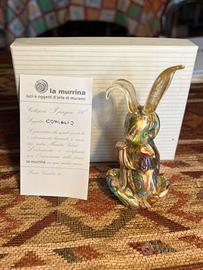 Coniglio la murrina in vetro di murano