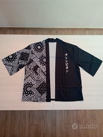 Camicia kimono cardigan nero taglia L uomo 