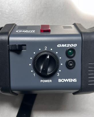Bowens Gemini Esprit GM200 con morsetto