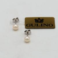 Orecchini in oro bianco 18 kt micro perle E.2302