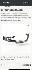 Scarico completo Akrapovič Yamaha Tracer 9 - MT 09