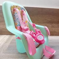 Seggiolino da bicicletta per bambole + casco