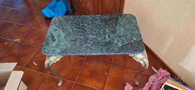 Tavolino da Salotto Vintage in Marmo Verde
