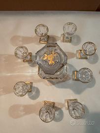servizio bicchieri baccarat con decanter.marchiati
