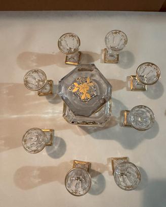 servizio bicchieri baccarat con decanter.marchiati
