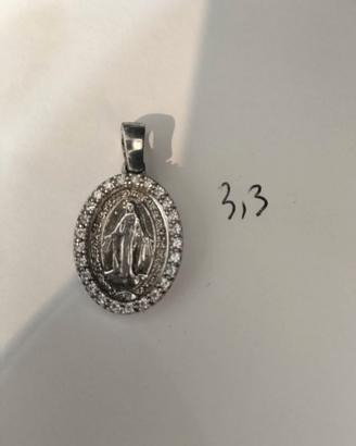 Ciondolo in Argento di Maria Miracolosa peso 3,3gr