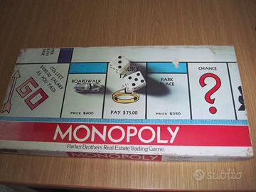 Gioco da tavolo Monopoli in dollari usa 1975
